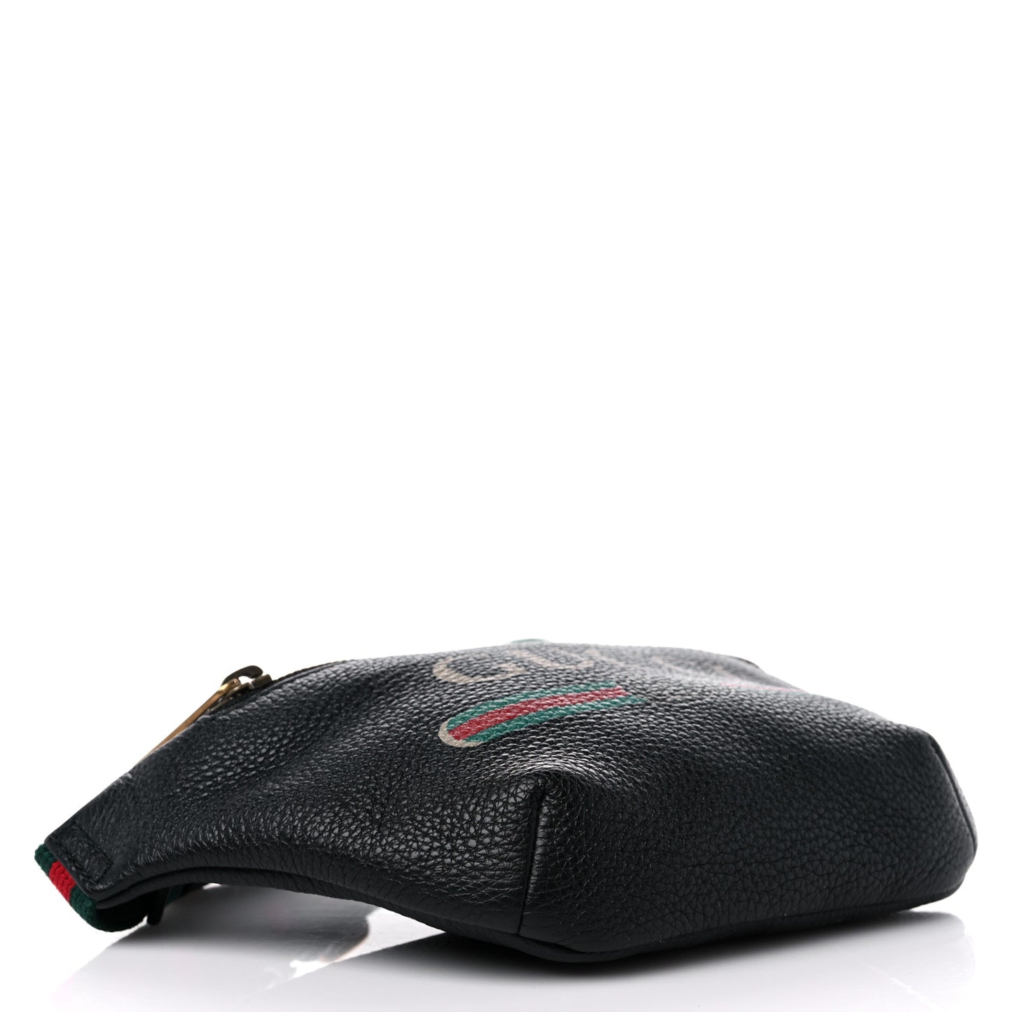 Grained Calfskin Small Logo Belt Bag Black