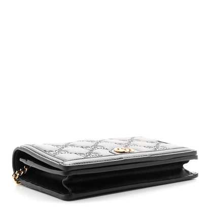 Gucci Calfskin GG Matelasse Chain Wallet Black 4 of 10