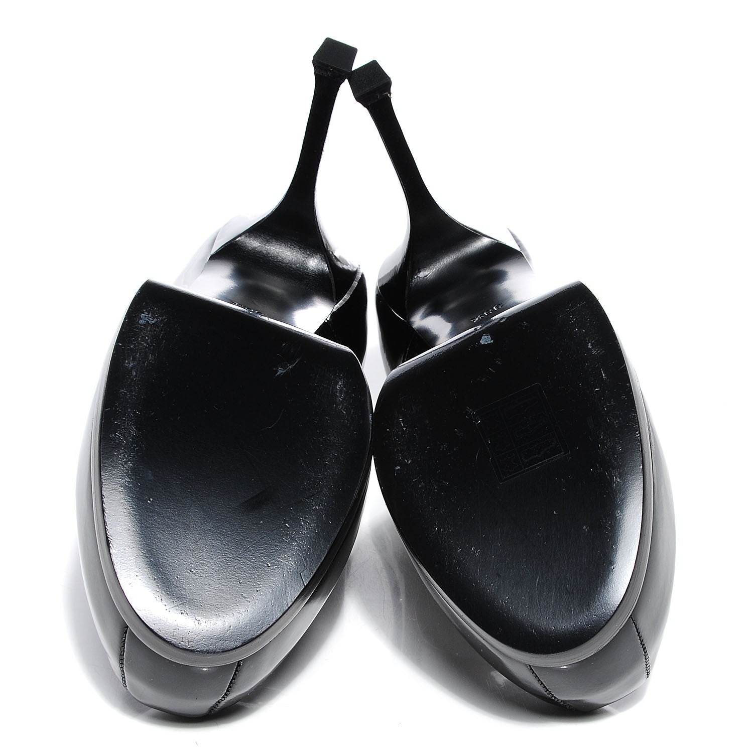 Saint Laurent Patent Tribute Platform Pumps 38.5 Black 5 of 7