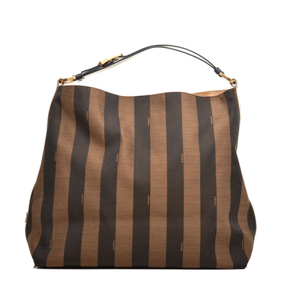 Fendi Pequin Cuoio Vegetale Large Hobo Tobacco Blue Mirto Cuoio 1 of 9