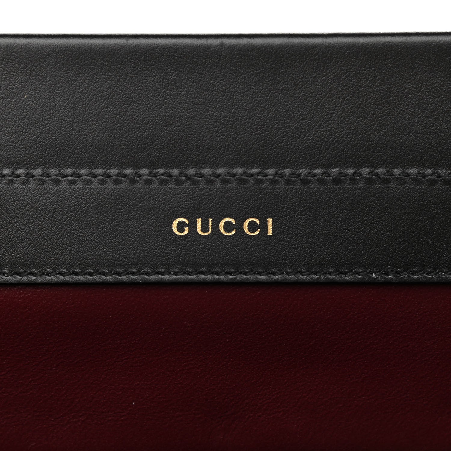 Gucci Smooth Calfskin Diagonal Striped Medium Zumi Top Handle Bag Black Beige 6 of 13