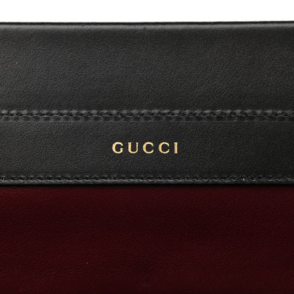 Gucci Smooth Calfskin Diagonal Striped Medium Zumi Top Handle Bag Black Beige 6 of 13