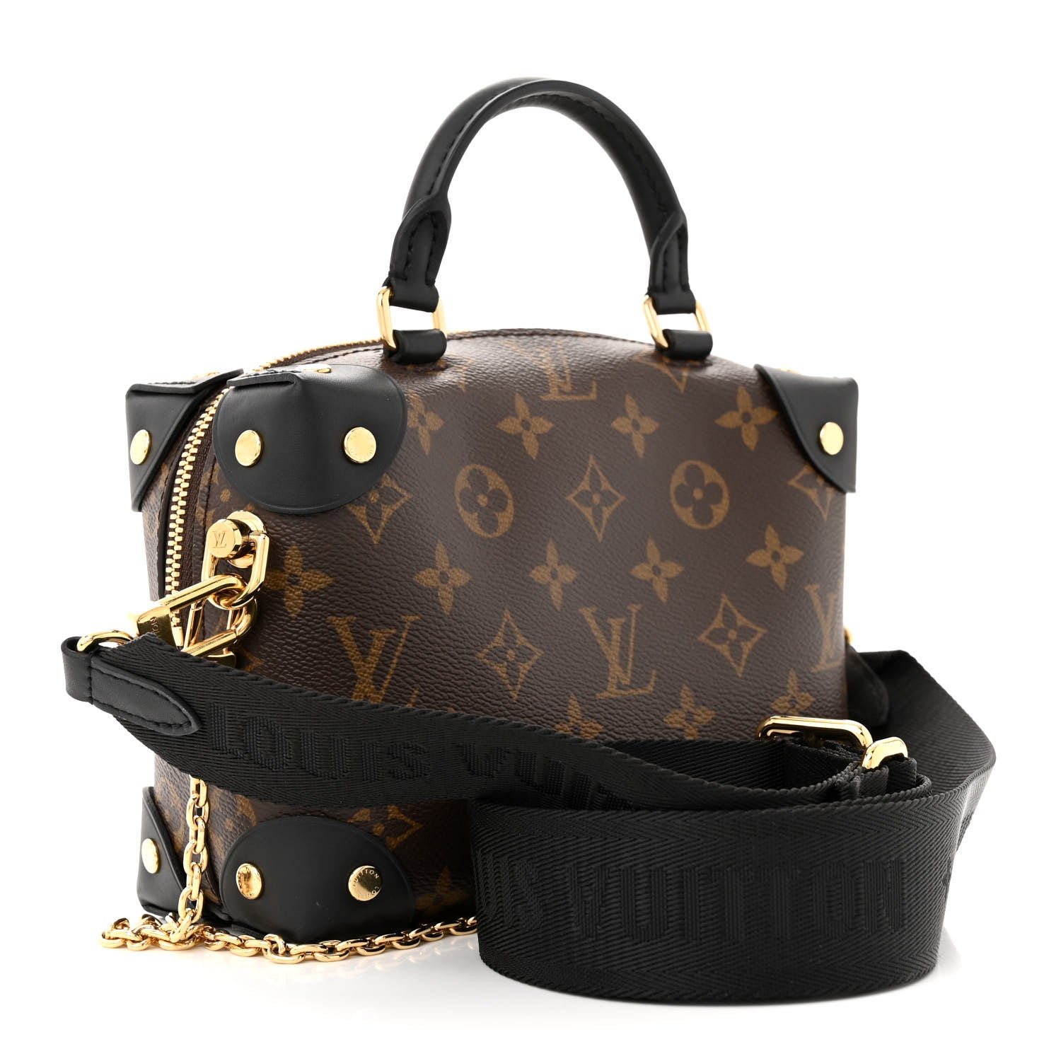 Louis Vuitton Monogram Petite Malle Souple Black 3 of 10