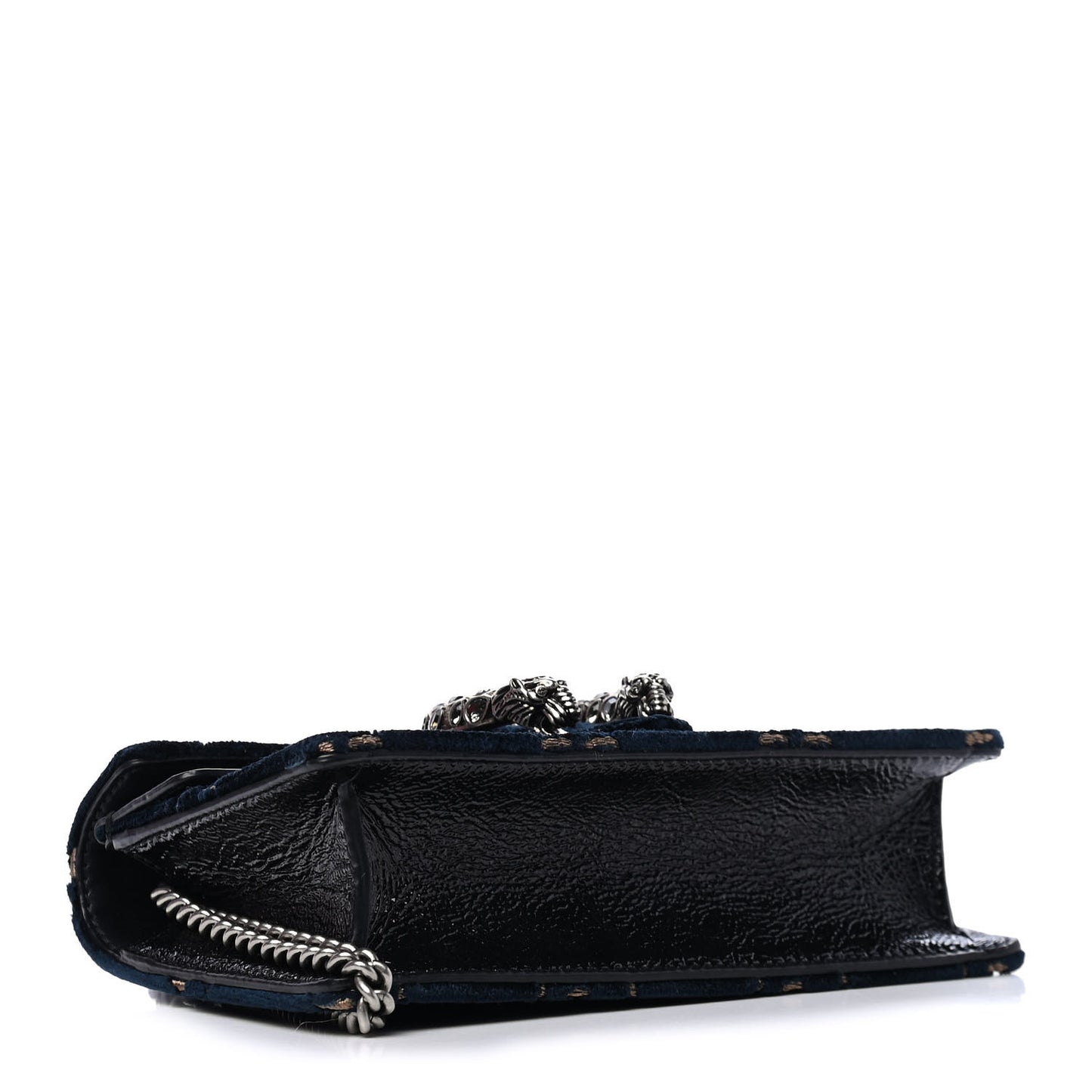 Velvet GG Monogram Super Mini Dionysus Shoulder Bag Blue Beige Black