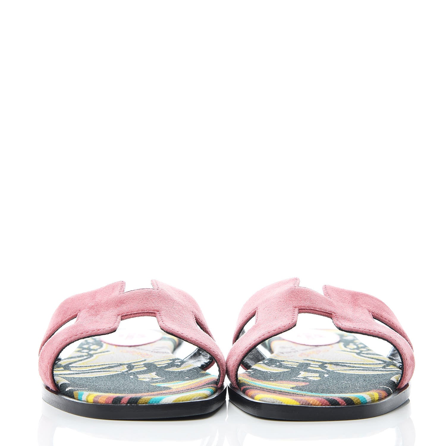 Hermes Suede Goatskin Oran Sandals 36 Rose De Venice 2 of 7