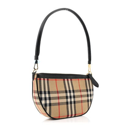 Burberry Vintage Check Calfskin Olympia Slim Pouch Archive Beige 3 of 9