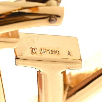 Louis Vuitton Metal Louise Hoop Earrings Gold 4 of 4