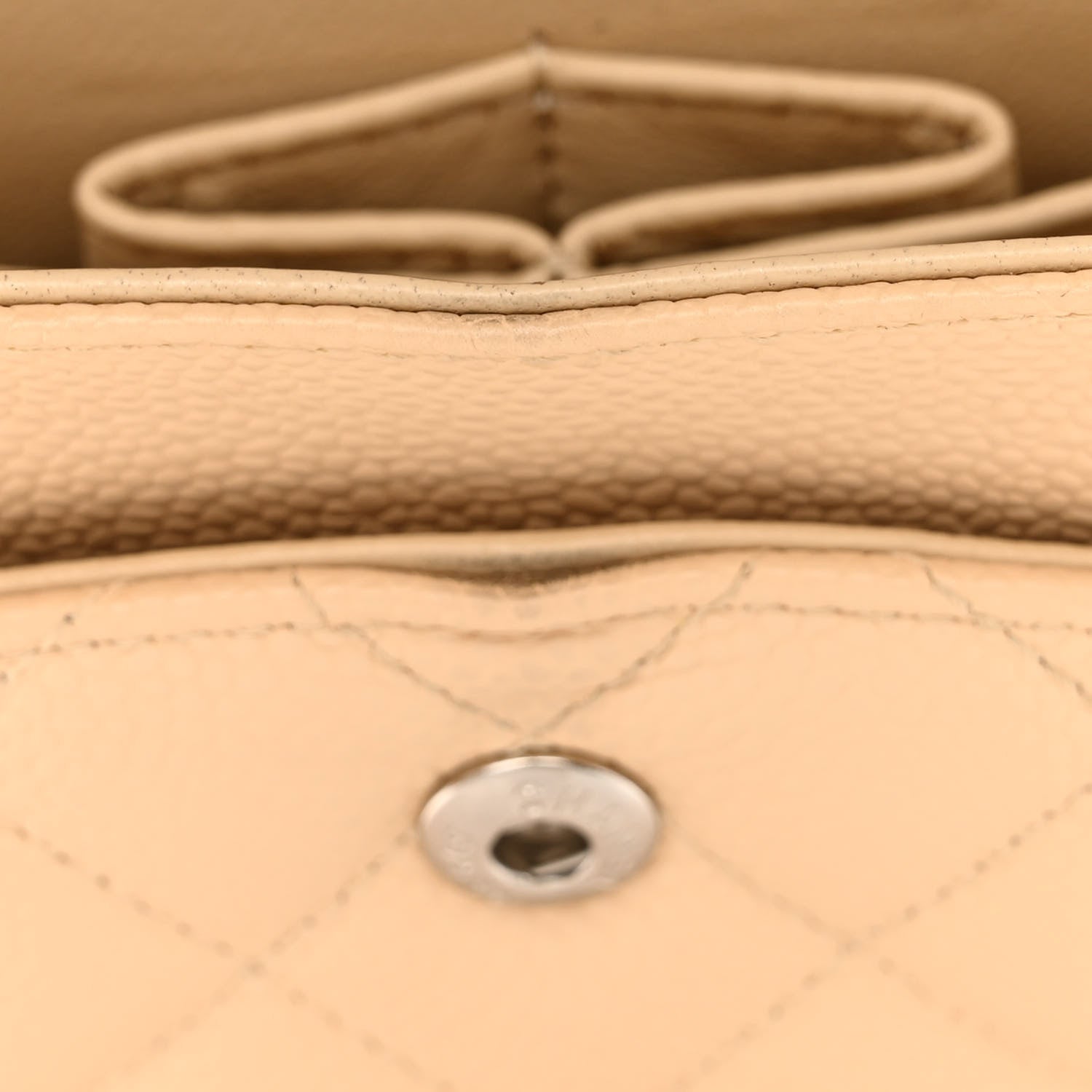 Chanel Caviar Quilted Medium Double Flap Beige Clair 13 of 13