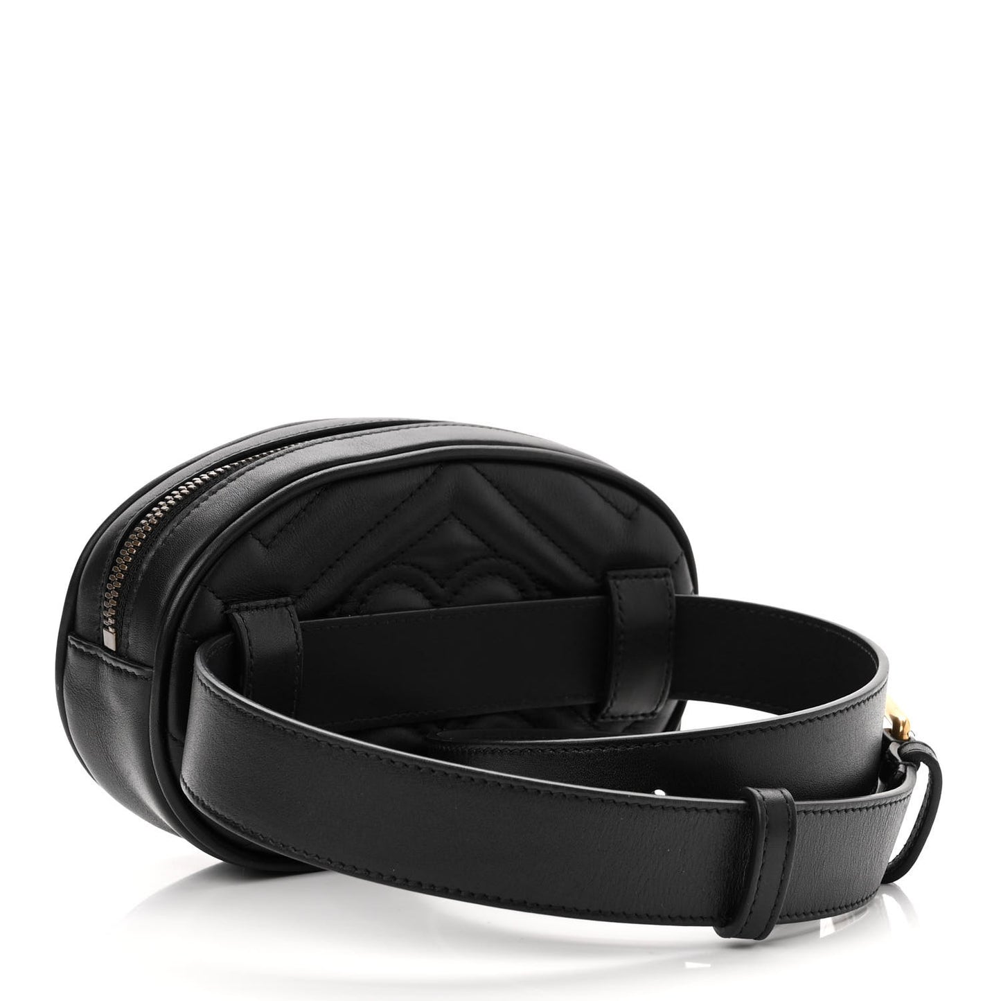Calfskin Matelasse GG Marmont Belt Bag 75 30 Black