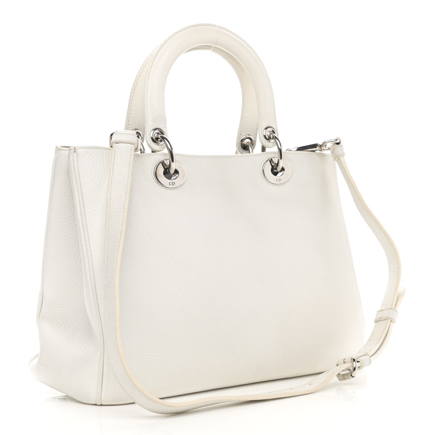 Bullcalf Printed Medium Flower Diorissimo Tote White