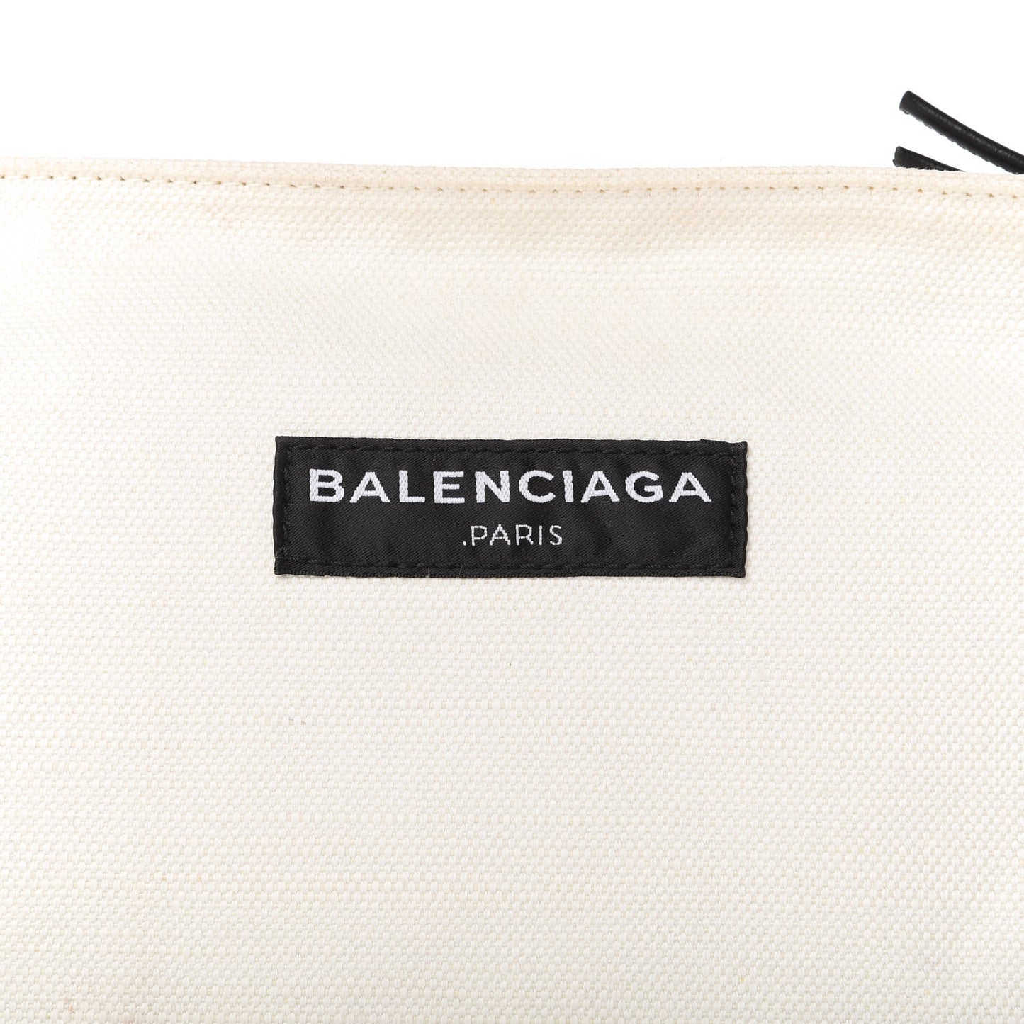 Cotton Canvas Logo Documents Case White
