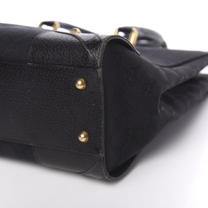 Gucci Monogram Medium Tote Black 10 of 14