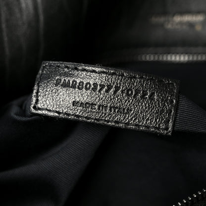 Saint Laurent Grained Lambskin Monogram Large Niki Chain Satchel Black 8 of 11