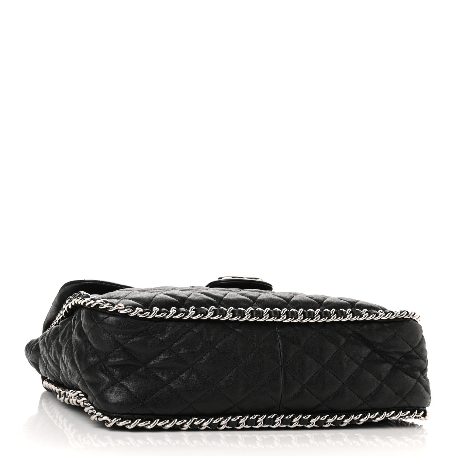 Chanel Washed Lambskin Quilted Maxi Chain Around Flap Black 4 of 10