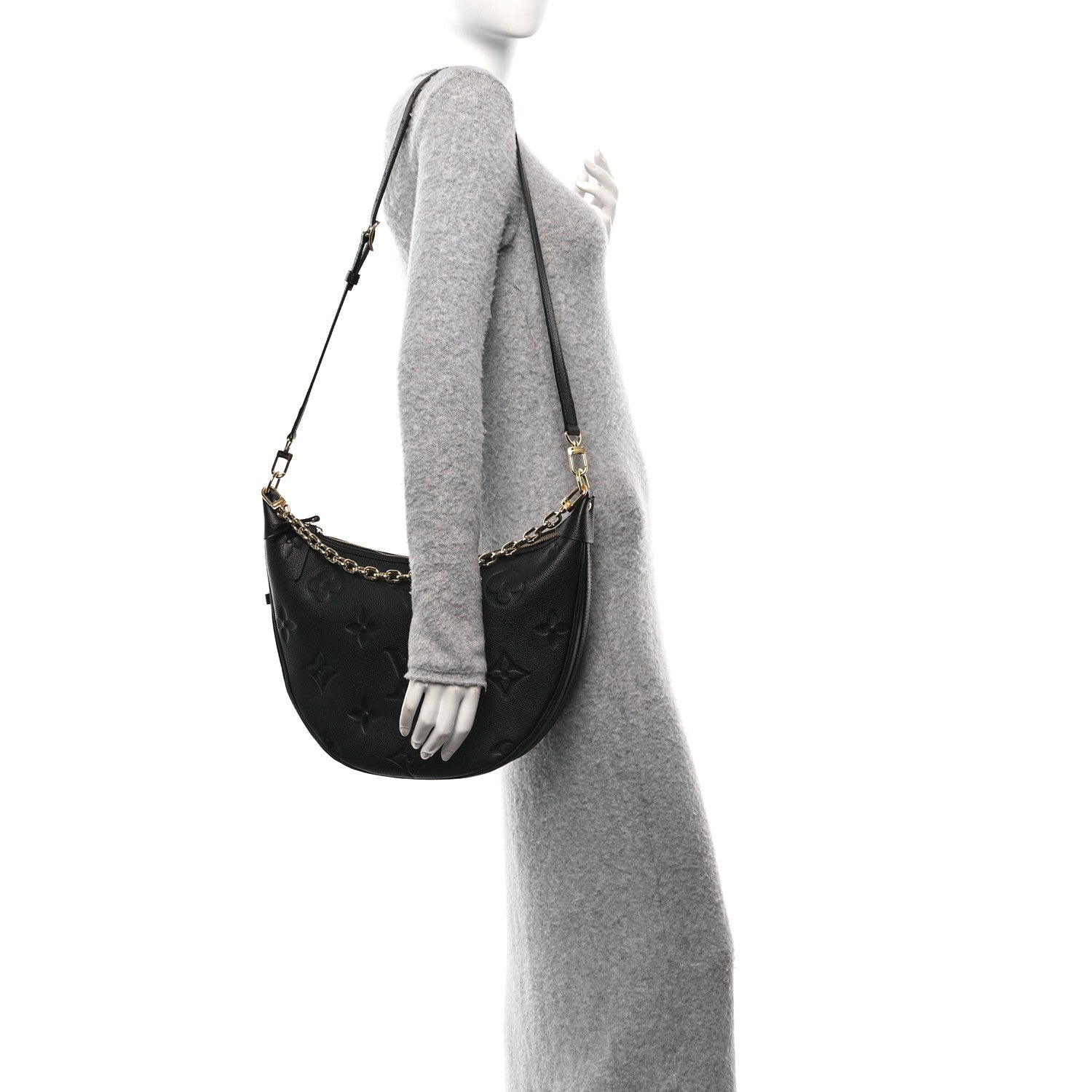 Louis Vuitton Empreinte Monogram Giant Loop Hobo Black 2 of 10