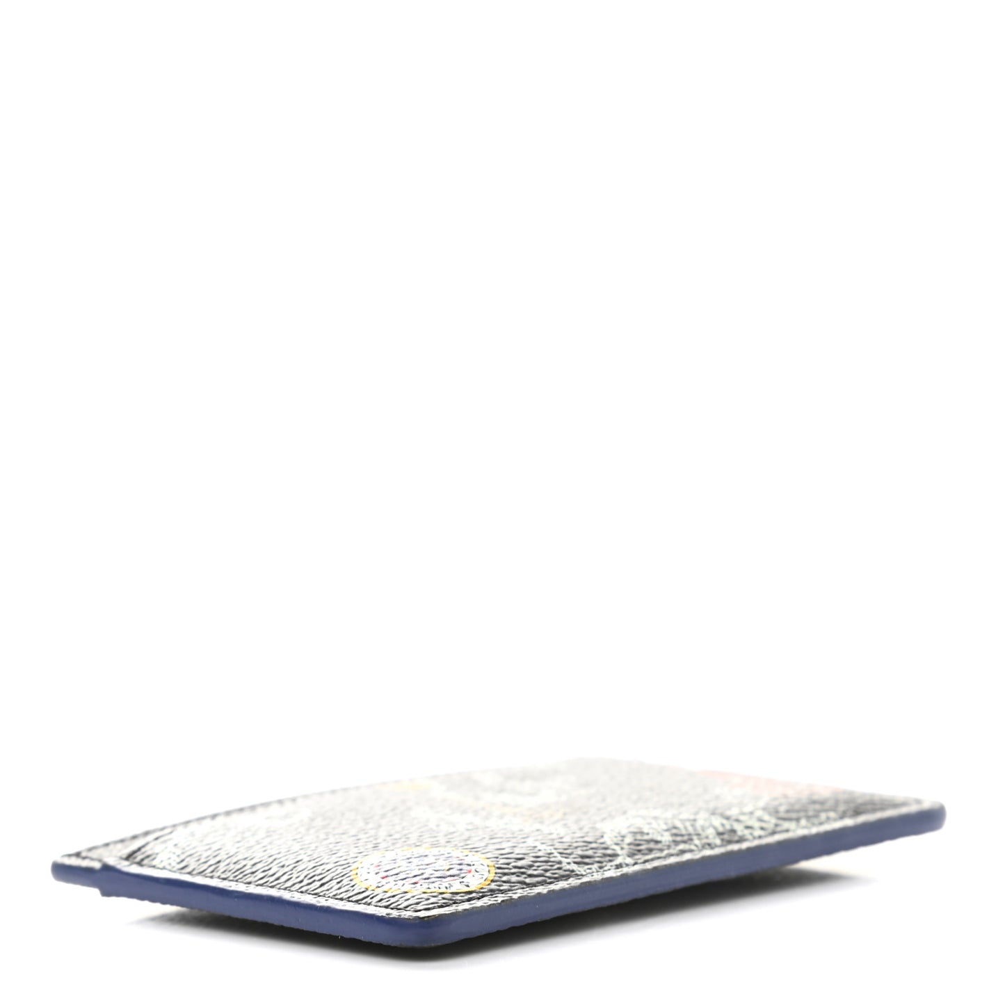 Damier Graphite World Map Porte Cartes Simple