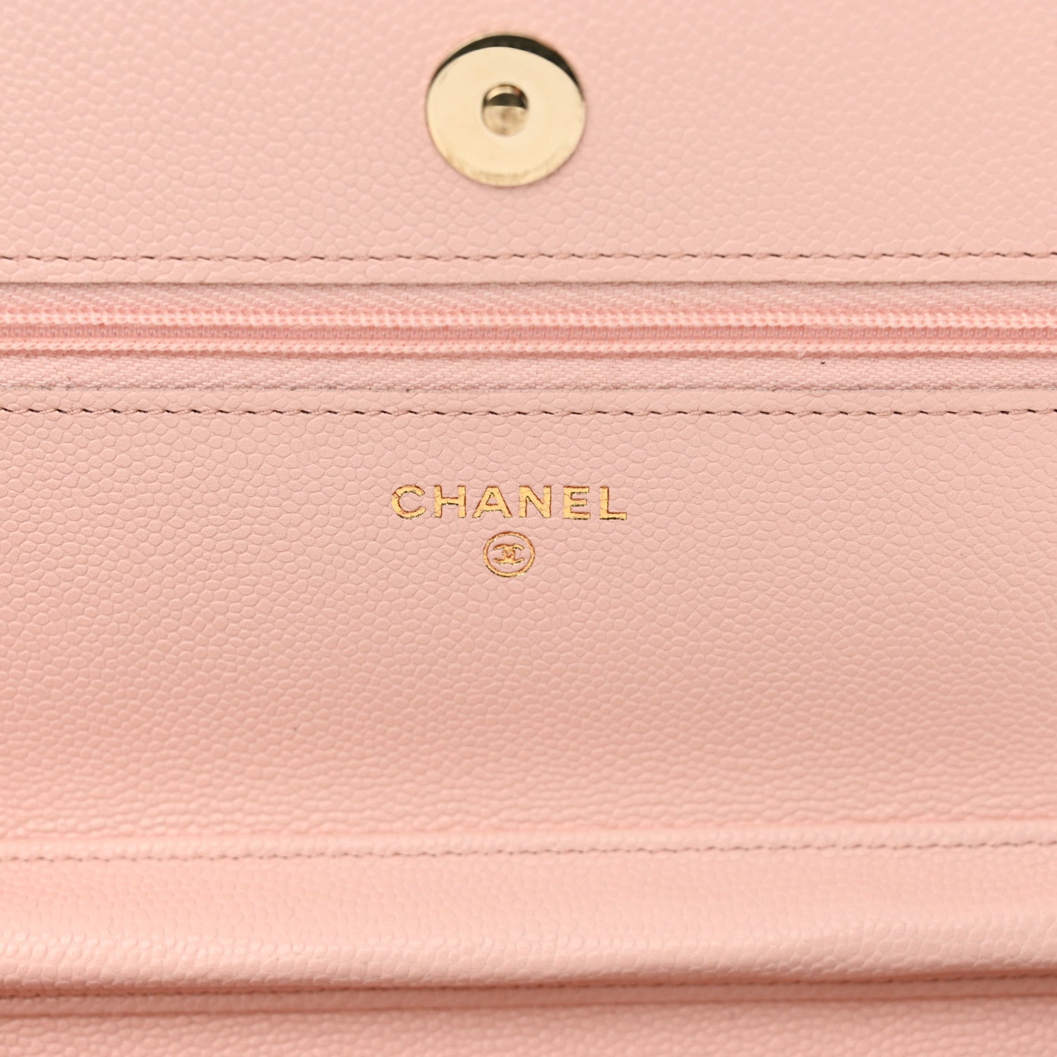 Chanel Caviar Quilted Wallet on Chain WOC Light Pink 6 of 12