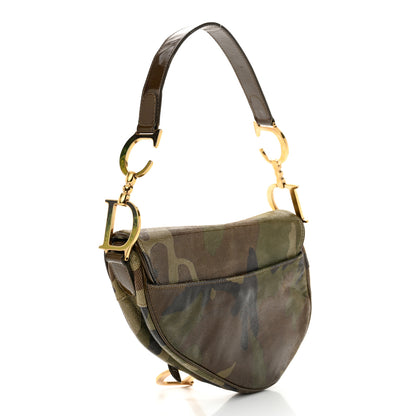 Christian Dior Pixelated Calfskin Camouflage Saddle Bag 3 of 11