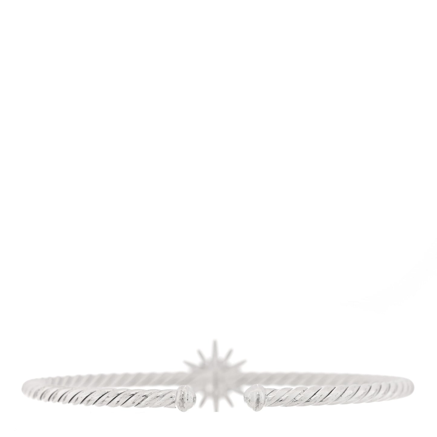 Sterling Silver Diamond Starburst Cuff Bracelet