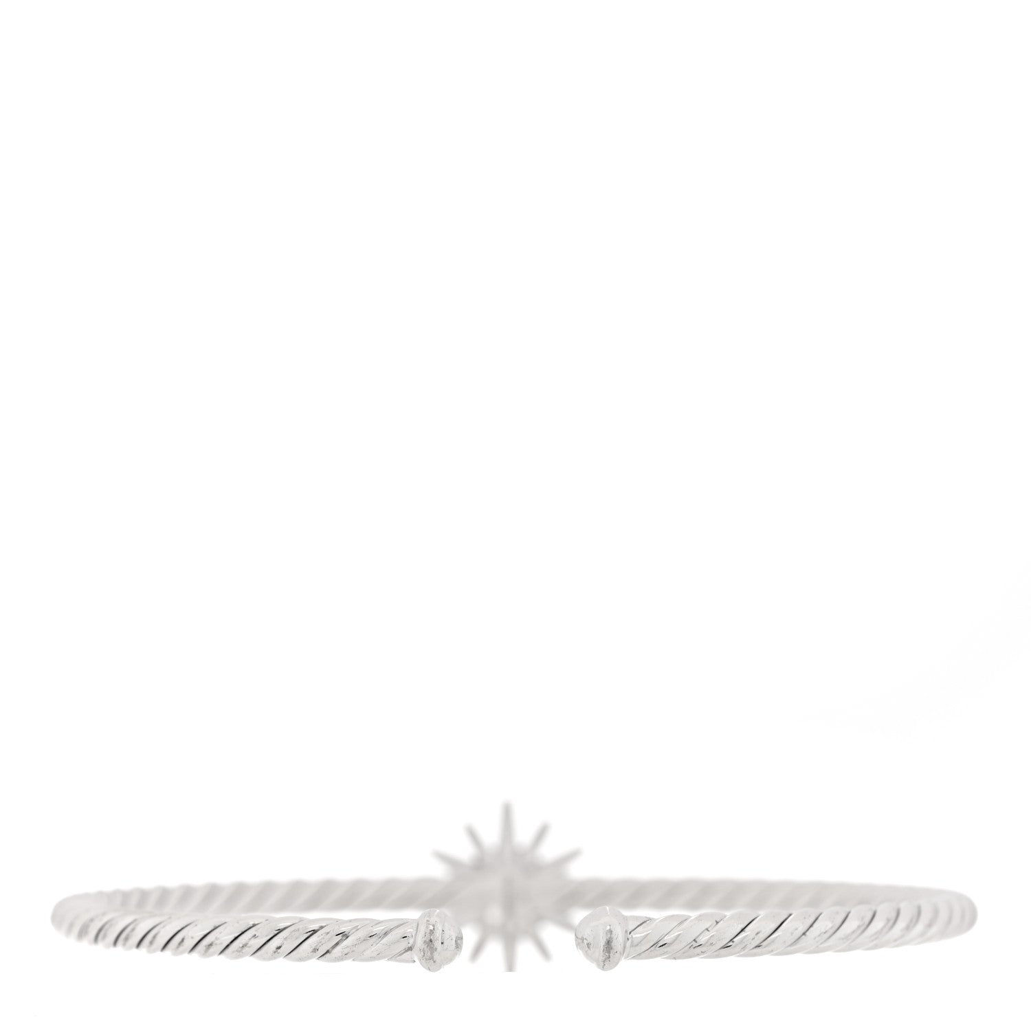 David Yurman Sterling Silver Diamond Starburst Cuff Bracelet 2 of 3