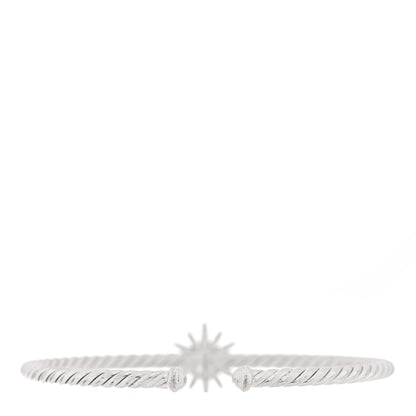 David Yurman Sterling Silver Diamond Starburst Cuff Bracelet 2 of 3