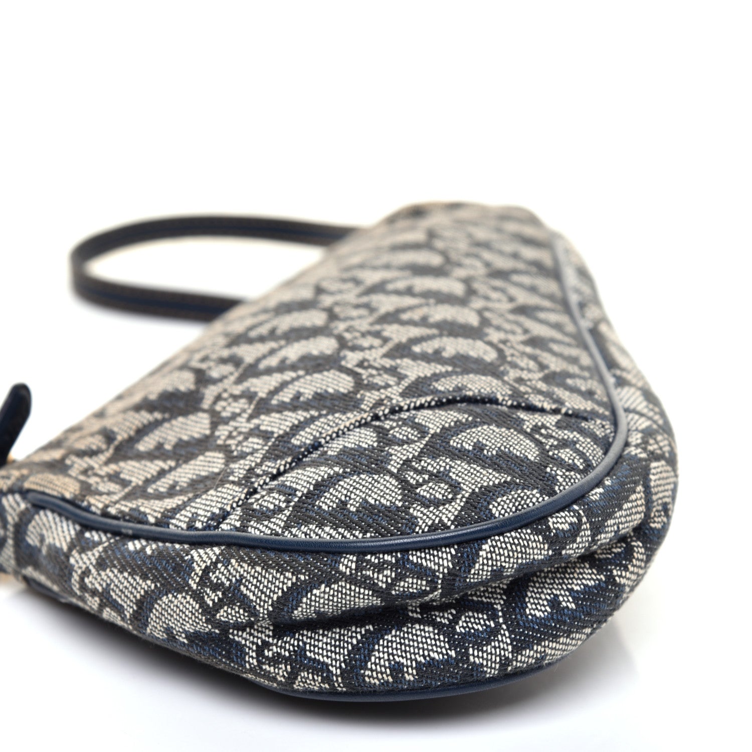 Christian Dior Monogram Mini Saddle Pochette Navy 6 of 11