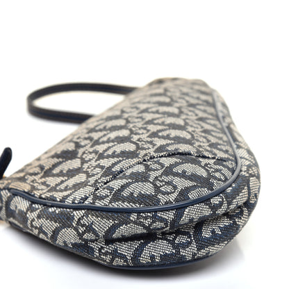Christian Dior Monogram Mini Saddle Pochette Navy 6 of 11