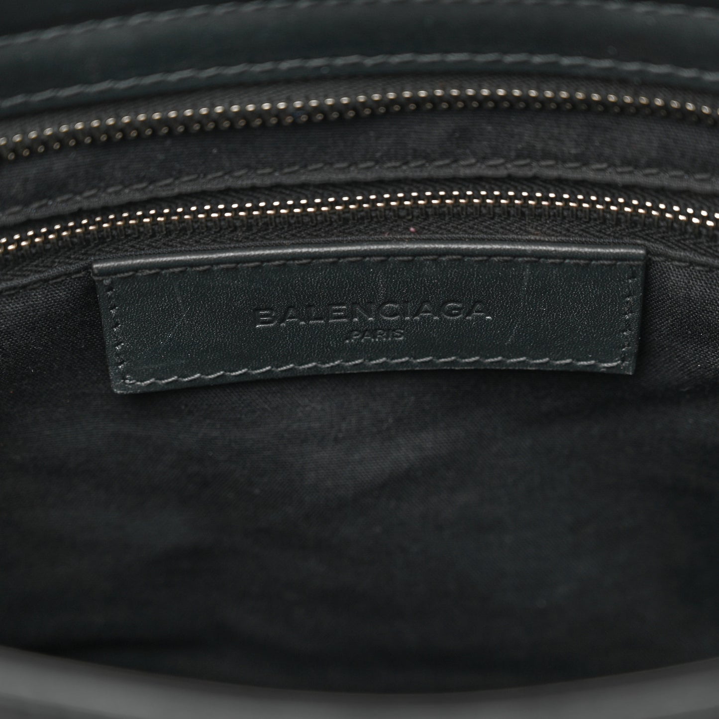 Smooth Calfskin Metallic Patent Giant 12 Silver Hardware City Vert Poker Fonce