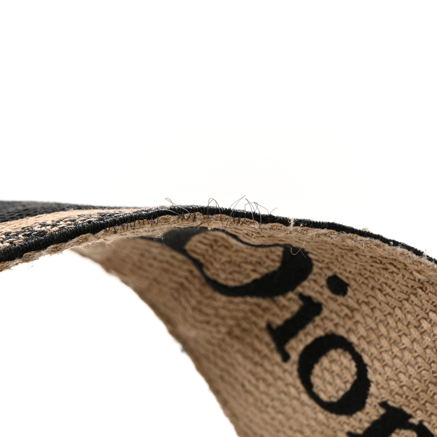 Canvas Embroidered Shoulder Strap Black