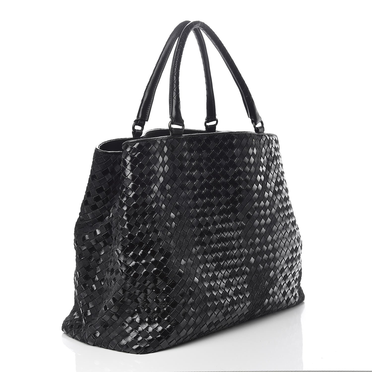 Bottega Veneta Intrecciato Rugiada Vintaga Shopper Black 3 of 12
