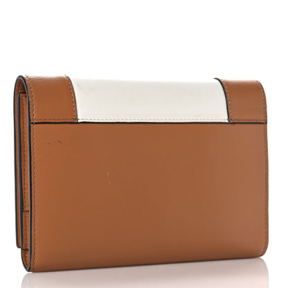 Celine Smooth Lambskin Medium Frame Multifunction Wallet Tan Optic White 3 of 13