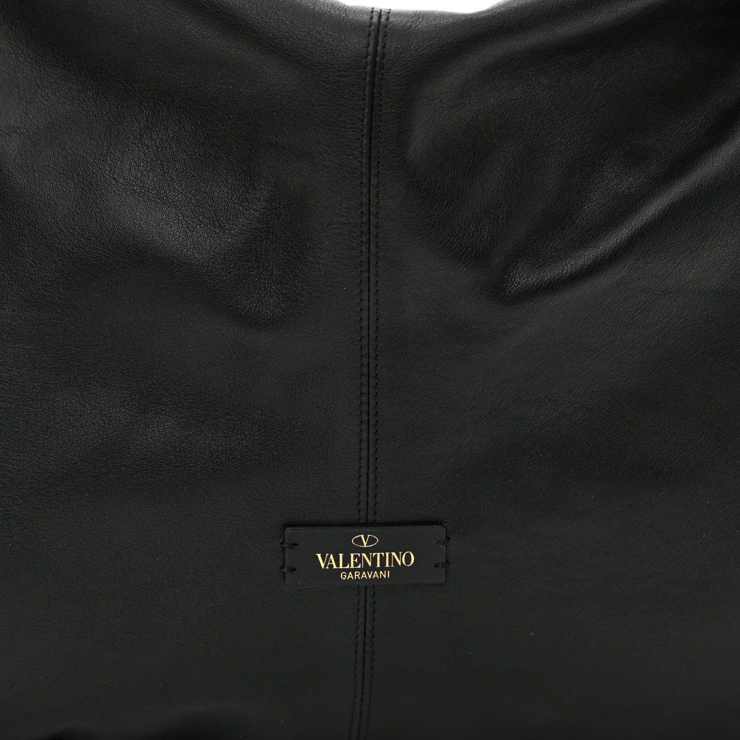 Valentino Garavani Calfskin Suede Rockstud Hobo Black 7 of 9
