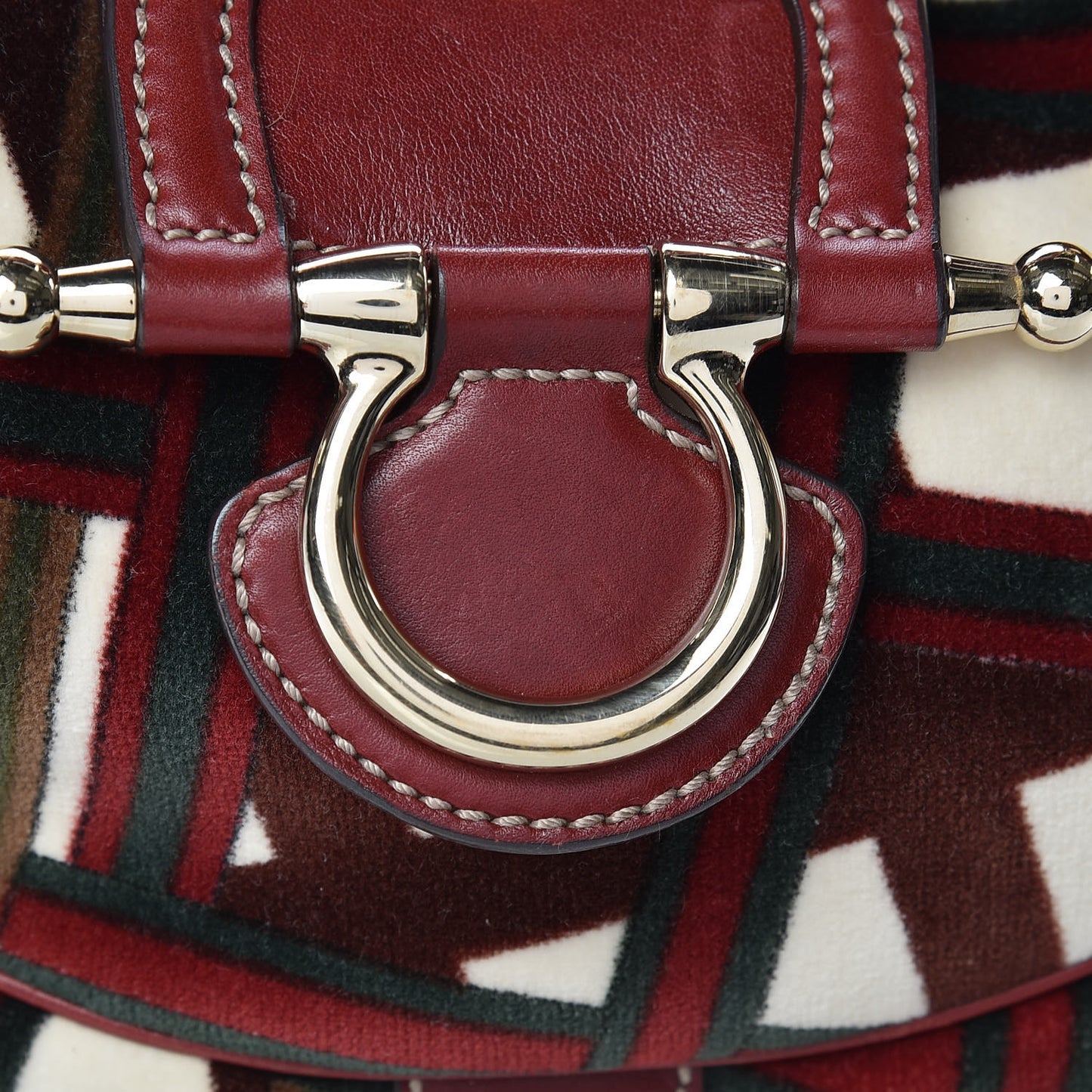 Velvet 85th Anniversary Horsebit Hobo Bordeaux Black