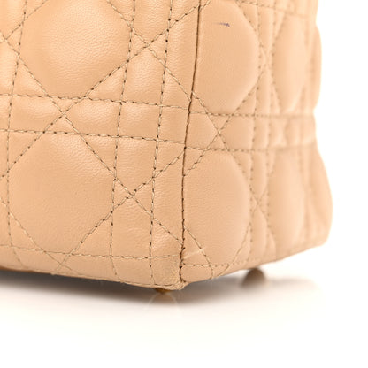 Christian Dior Lambskin Cannage Large Lady Dior Beige 12 of 13