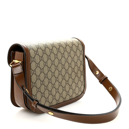 Gucci GG Supreme Monogram Azalea Calfskin Horsebit 1955 Shoulder Bag Beige Brown Sugar 3 of 10