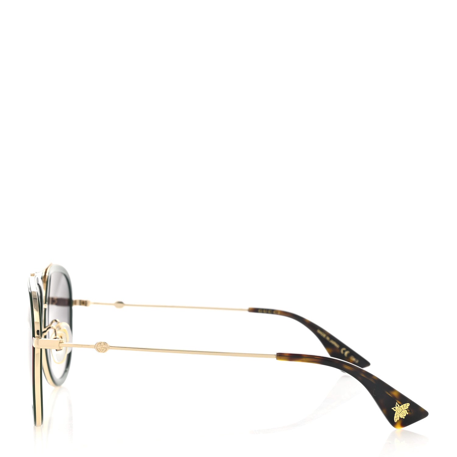 Gucci Web Aviator Sunglasses GG0062S Green Red 3 of 8