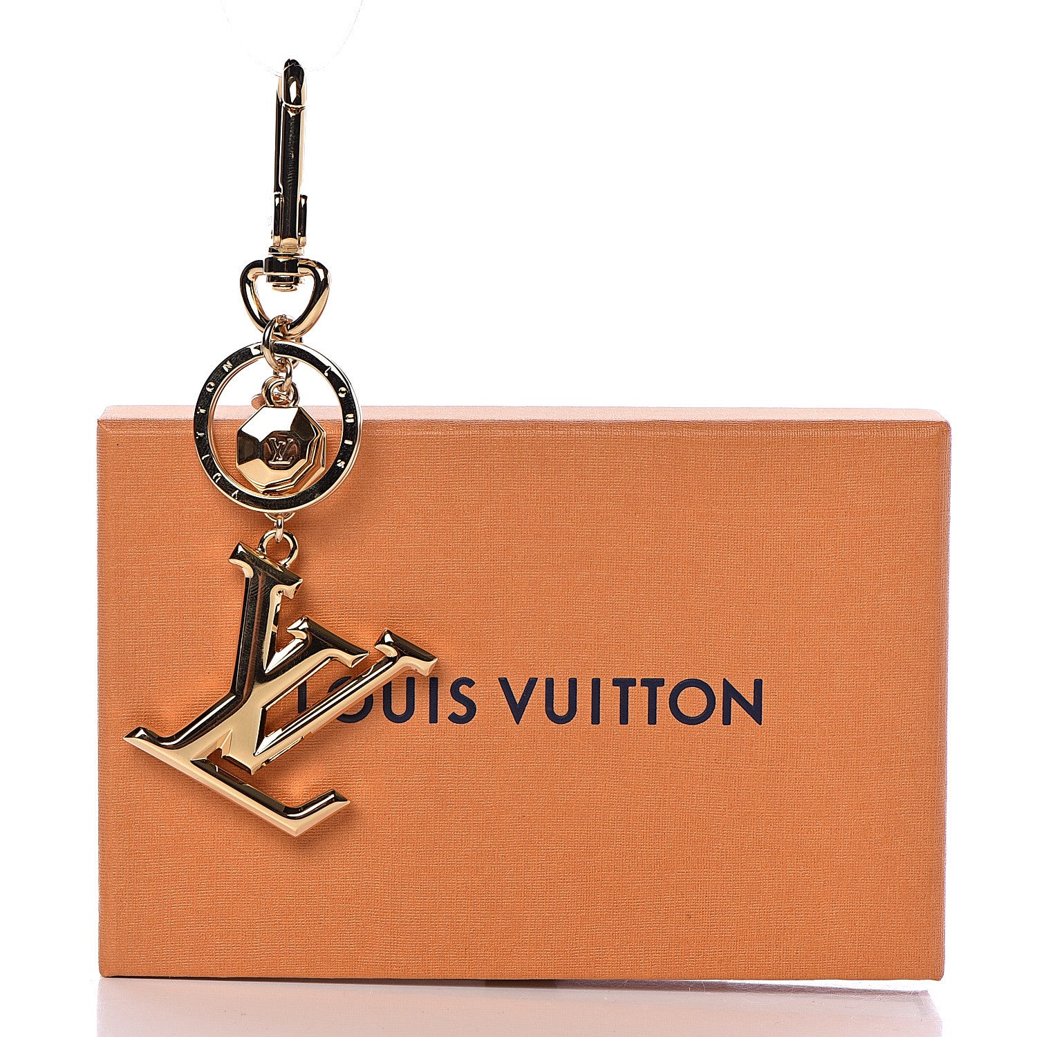 Louis Vuitton LV Facettes Bag Charm Key Holder Gold 4 of 4