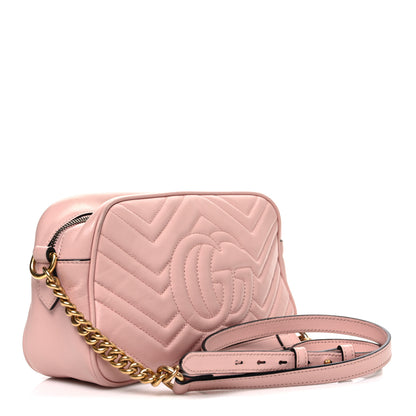 Gucci Calfskin Matelasse Small GG Marmont Chain Shoulder Bag Perfect Pink Perfect Pink 3 of 11
