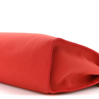 Hermes Vache Hunter Toile Herbag Zip 31 PM Rouge Tomate Natural 11 of 11