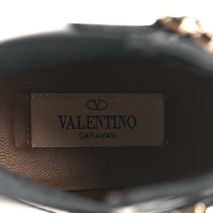 Valentino Garavani Calfskin Rockstud Double Buckle Beatle Chelsea 70mm Ankle Boots 37.5 Black 7 of 10