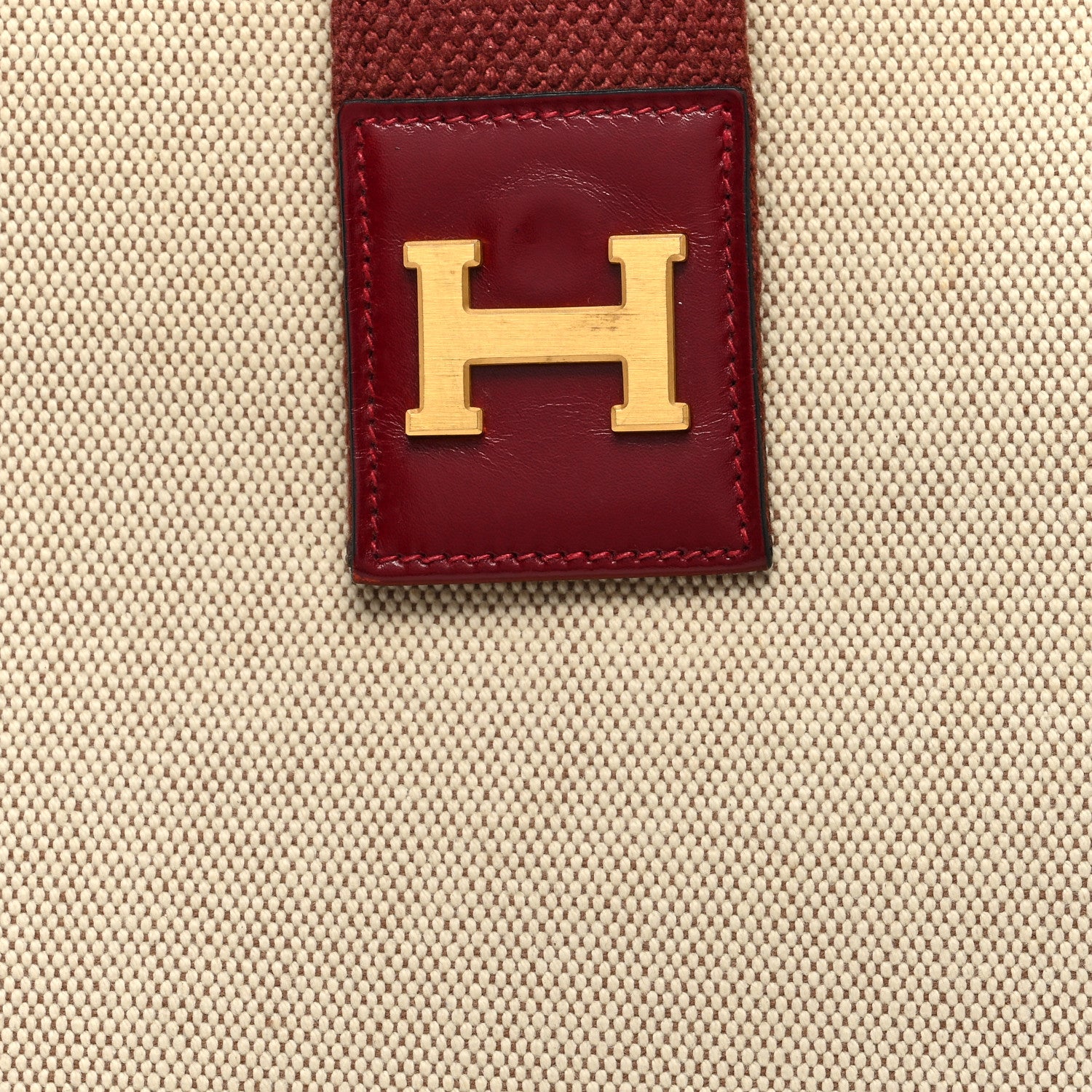 Hermes Toile Sako 32 Natural Rouge H 7 of 10