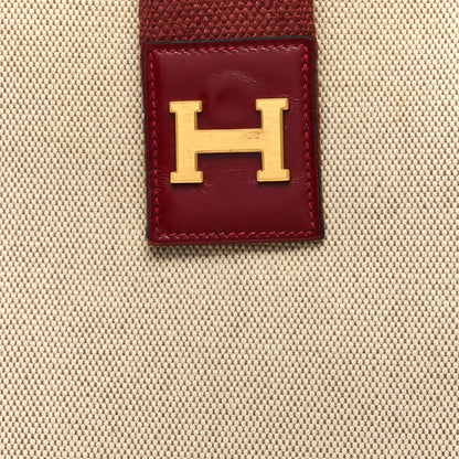 Hermes Toile Sako 32 Natural Rouge H 7 of 10