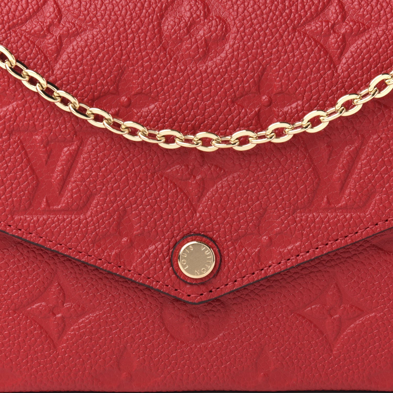 Louis Vuitton Empreinte Pochette Felicie Chain Wallet Scarlet 12 of 12