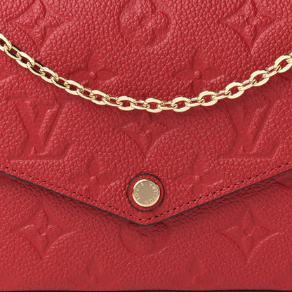 Louis Vuitton Empreinte Pochette Felicie Chain Wallet Scarlet 12 of 12