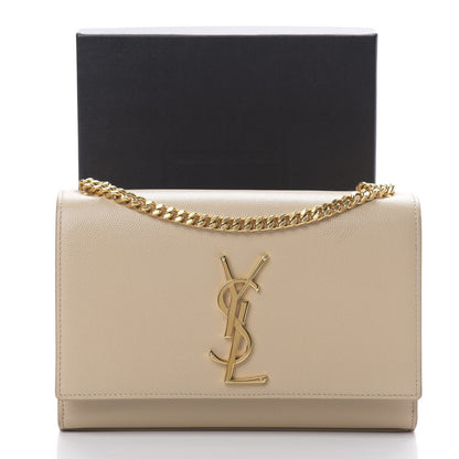 Saint Laurent Grain De Poudre Small Monogram Kate Satchel Nude Powder 14 of 14