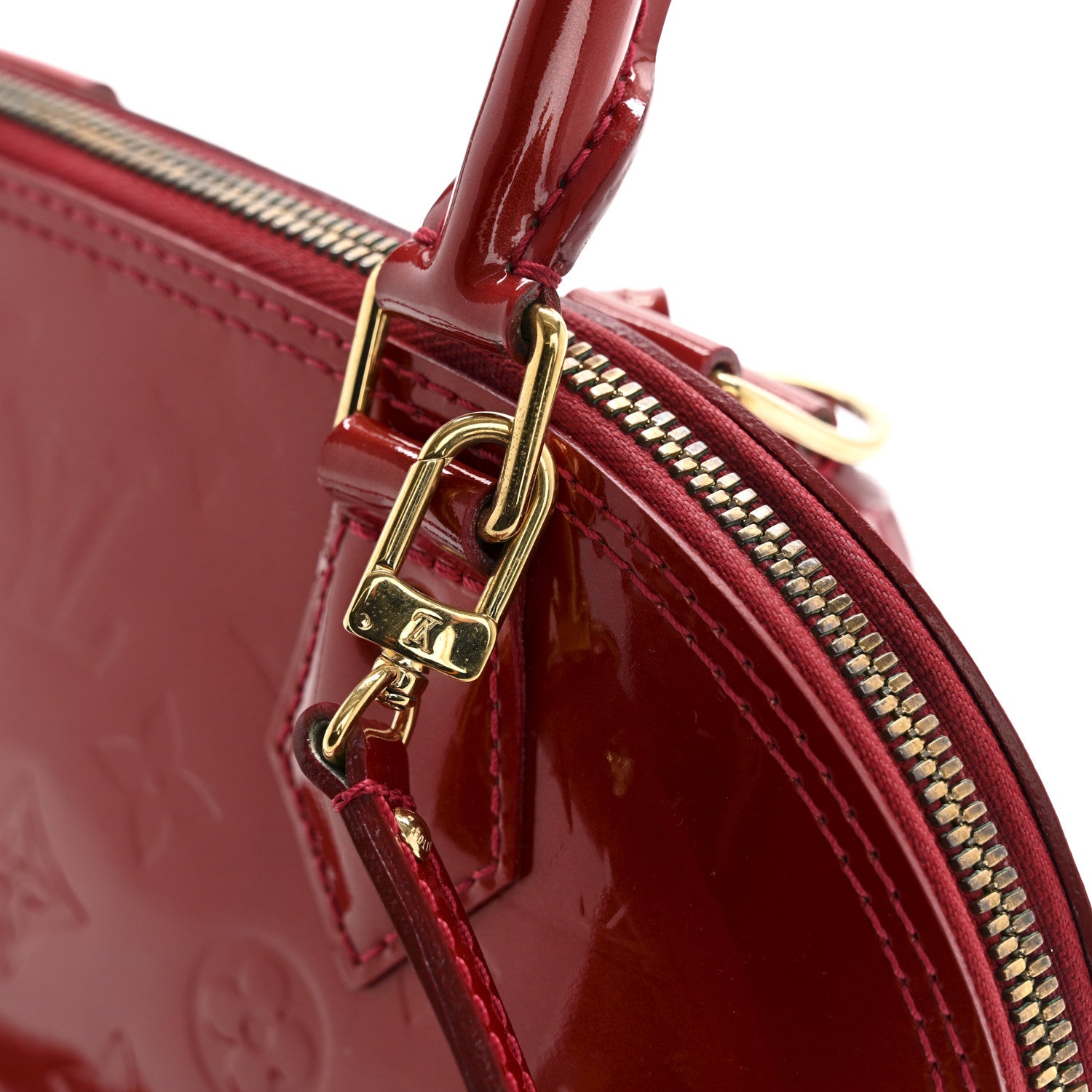 Louis Vuitton Vernis Alma BB Pomme D'Amour 11 of 14
