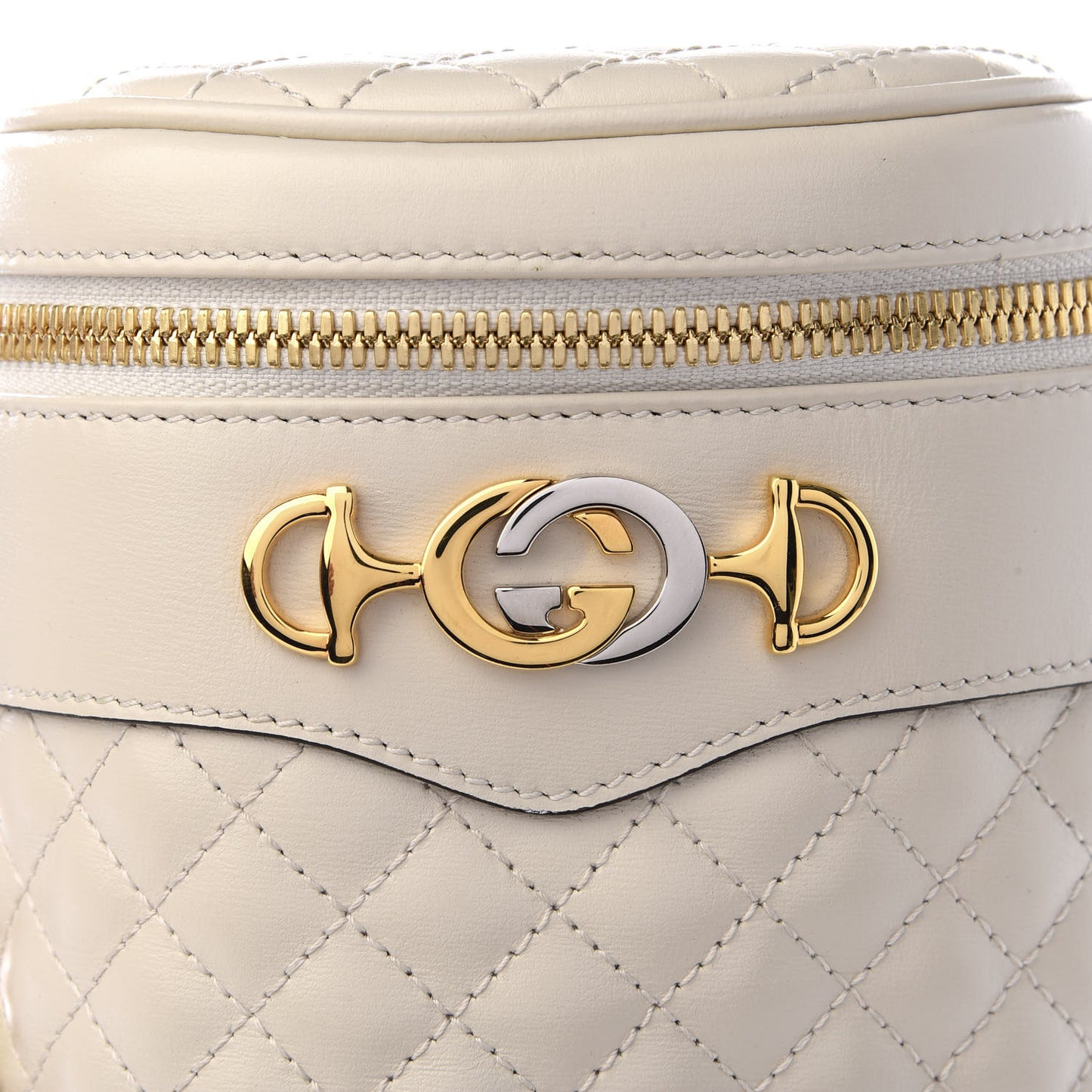 Calfskin Trapuntata Zumi Belt Bag Off White