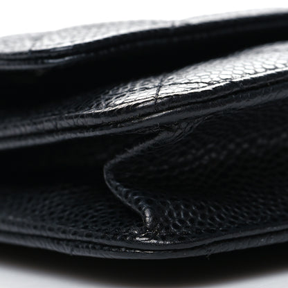 Chanel Caviar Quilted Wallet on Chain WOC Black 10 of 12