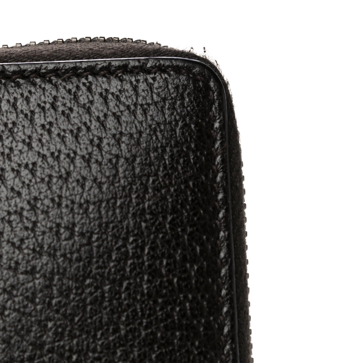 Gucci Dollar Calfskin Boar Effect GG Marmont Zip Around Wallet Dark Cocoa 11 of 15