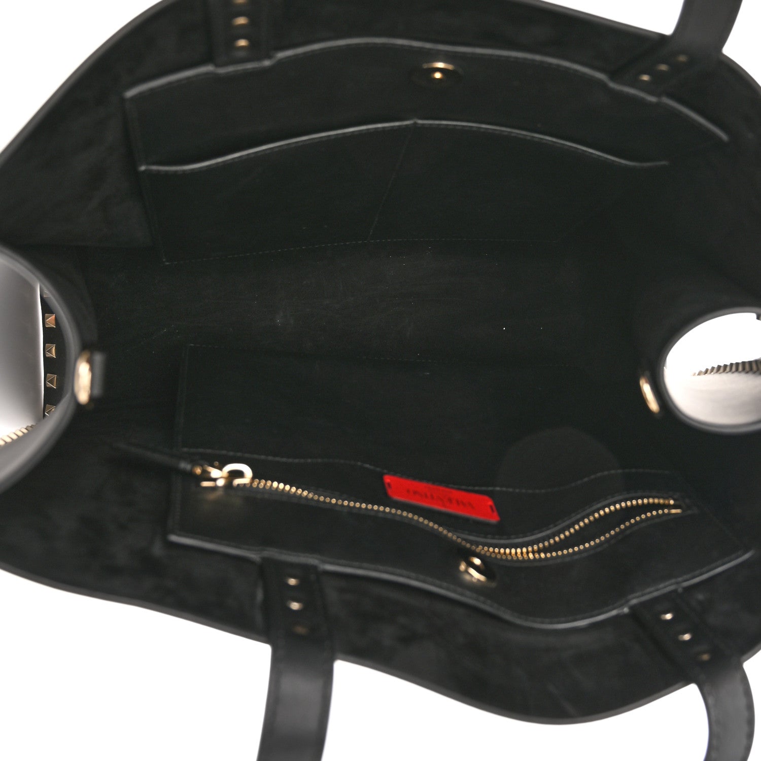 Valentino Garavani Calfskin Rockstud Vertical Tote Black 8 of 20